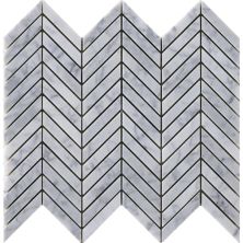 Happy Floors Stone & Marble Carrara Chevron Mosaic I PD204