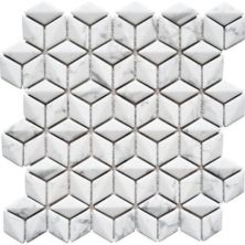 Happy Floors Endura Arabescato 3d Rhomboid Mosaic Natural PD213