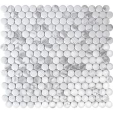 Happy Floors Endura Calacatta Penny Round Mosaic Natural PD221