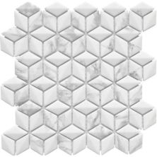 Happy Floors Endura Calacatta 3d Rhomboid Mosaic Natural PD223