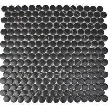 Happy Floors Endura Sahara Noir Penny Round Mosaic Natural PD226