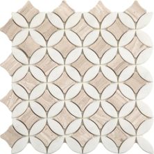 Happy Floors Stone & Marble White Superellipse Mosaic Ii PD281
