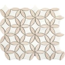 Happy Floors Stone & Marble White Flora Mosaic Iii PD285