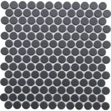 Happy Floors Endura Black Penny Round Mosaic Natural PD380