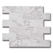 Stone Mosaics Akdo  2” x 4” Brick Lightning (Etched) White, Gray MB2355-BRICE0