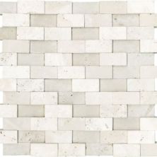 Anatolia Ivory Travertine Honed Cubics Mosaics 5001-0063-0