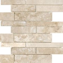 Anatolia Ivory Travertine Strip Filled & Honed Mosaics 5001-0072-0