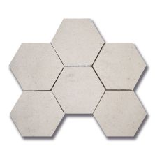 Stone Mosaics Akdo  Hexagon 3-7/8 White Sand (H) Beige LS1135-HEX3H0