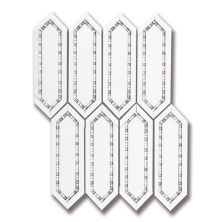 Stone Mosaics Akdo  Allure Radiance Thassos (P) w/ Silver & Pewter Mirror White, Metallic Silver MB1232-RADIP0