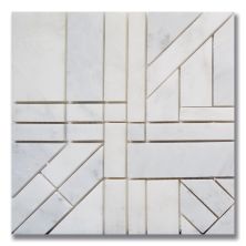 Stone Mosaics Akdo  Architetto Angolo Carrara Bella (H) White, Gray MB1604-ANGOH0