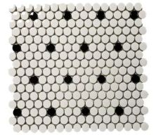 DALTILE FINESSE SATIN WHITE WITH DOT