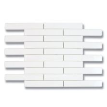Stone Mosaics Akdo  1” x 6” Brick Thassos (P) White MB1232-BR16P0