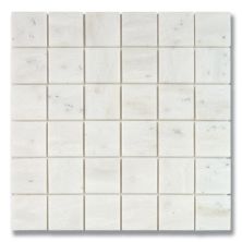 Stone Mosaics Akdo  2” x 2” White Haze (H) Gray, Taupe, White MB1741-M002H0