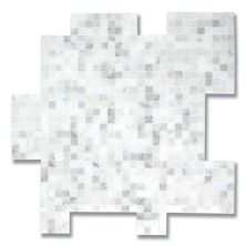 Stone Mosaics Akdo  3/8” x 3/8” Carrara Bella (H) White, Gray MB1604-M038H0