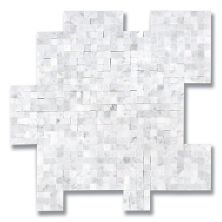 Stone Mosaics Akdo  3/8” x 3/8” Carrara (H) White, Gray MB1130-M038H1
