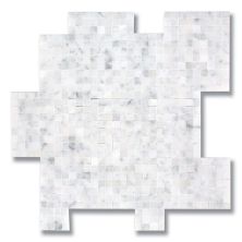 Stone Mosaics Akdo  3/8” x 3/8” Carrara (P) White, Gray MB1130-M038P1