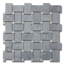 Stone Mosaics Akdo  Basket Weave Ombra w/ Carrara (H) Gray, White MB2426-BASIH0