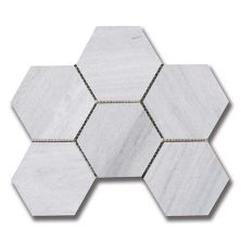 Stone Mosaics Akdo  Hexagon 3-7/8 Ash Gray (H) Gray MB1809-HEX3H0