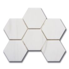 Stone Mosaics Akdo  Hexagon 3-7/8 Dolomite (H) Gray, White MB1796-HEX3H0