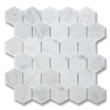 Stone Mosaics Akdo  Hexagon Carrara (P) White, Gray MB1130-HEXAP0