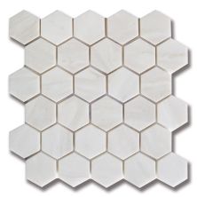 Stone Mosaics Akdo  Hexagon White Haze (H) White, Gray, Taupe MB1741-HEXAH0