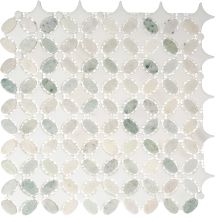 Flower Glazzio  Ming green(oval)+Thassos white(dots)+Thassos white(base) FS74