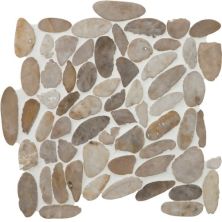 Pebbles Florida Tile  White Snowball Flat FTIFP10312X12