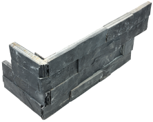 Florida Tile Ledgerstone Coal Assembled Corner FTINS305AC6X18