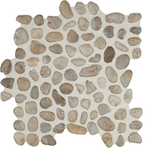 Florida Tile Pebbles White Snowball Round FTIPT10312X12