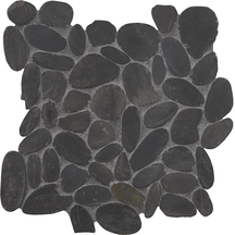 Florida Tile Pebbles Black Pearl Flat FTIFP10212X12
