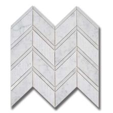 Stone Mosaics Akdo  Luminous Ray Carrara (H & P & Combed) White, Gray MB1130-RAY0H0