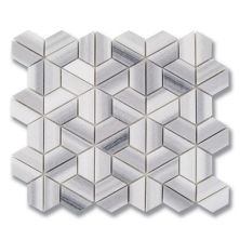 Stone Mosaics Akdo  Origami Hoshi Zebra (P) Gray, White MB1777-HOSH00