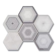 Stone Mosaics Akdo  Origami Kiki Zebra (P) Gray, White MB1777-KIKI00