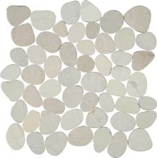 Florida Tile Pebbles Island White Flat FTIFP203R12X12