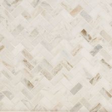 MSI Arabescato Venato White Herringbone Tile