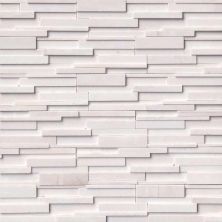 MSI Rockmountstacked Stone Panels 3D Stacked Stone Arctic Storm White