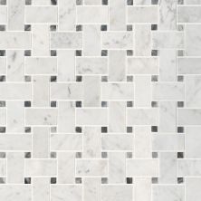 MSI Carrara White Basketweave Tile - Honed
