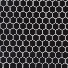 MSI Domino Glossy 1"Hexagon Mosaic Tile Retro Nero