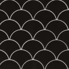 MSI Specialty Shapes Wall Tile Scallop Tile Retro Nero