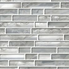 MSI Glass Tile Interlocking Tile Silver Canvas