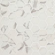 MSI Revaso Recycled Glass Hexagon Mosaic Tile Statuario Celano