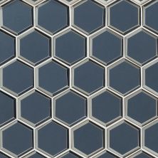 MSI Glass Tile 3" Hexagon Mosaic Tile Vague Blue