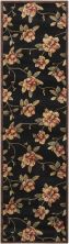 Nourison Cambridge Floral/Botanical Black 2’3″ x 8’0″ Runner CG08BLCKRUNNER