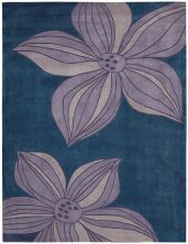 Nourison Contour Floral/Botanical, Blue 8’0″ x 10’6″ CON19BL8X10