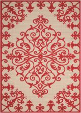 Nourison Aloha Transitional Red 3’6″ x 5’6″ ALH12RD4X6