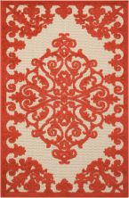 Nourison Aloha Transitional Red 2’8″ x 4’0″ ALH12RD3X4
