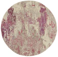 Nourison Celestial Ivory/Pink 7’10” x 0’0″ Round CES02VRYPNK8ROUND