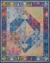 Nourison Ankara Global Blue/Multicolor 7’10” x 9’10” ANR04BLMLTCLR8X10