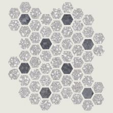 Shaw Floors Ceramic Solutions Noble Pursuit 1.4 Hex Grey Terrazzo 00590_530TS