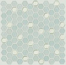 Shaw Floors Ceramic Solutions Molten Hexagon Glass Platinum 00150_CS52V